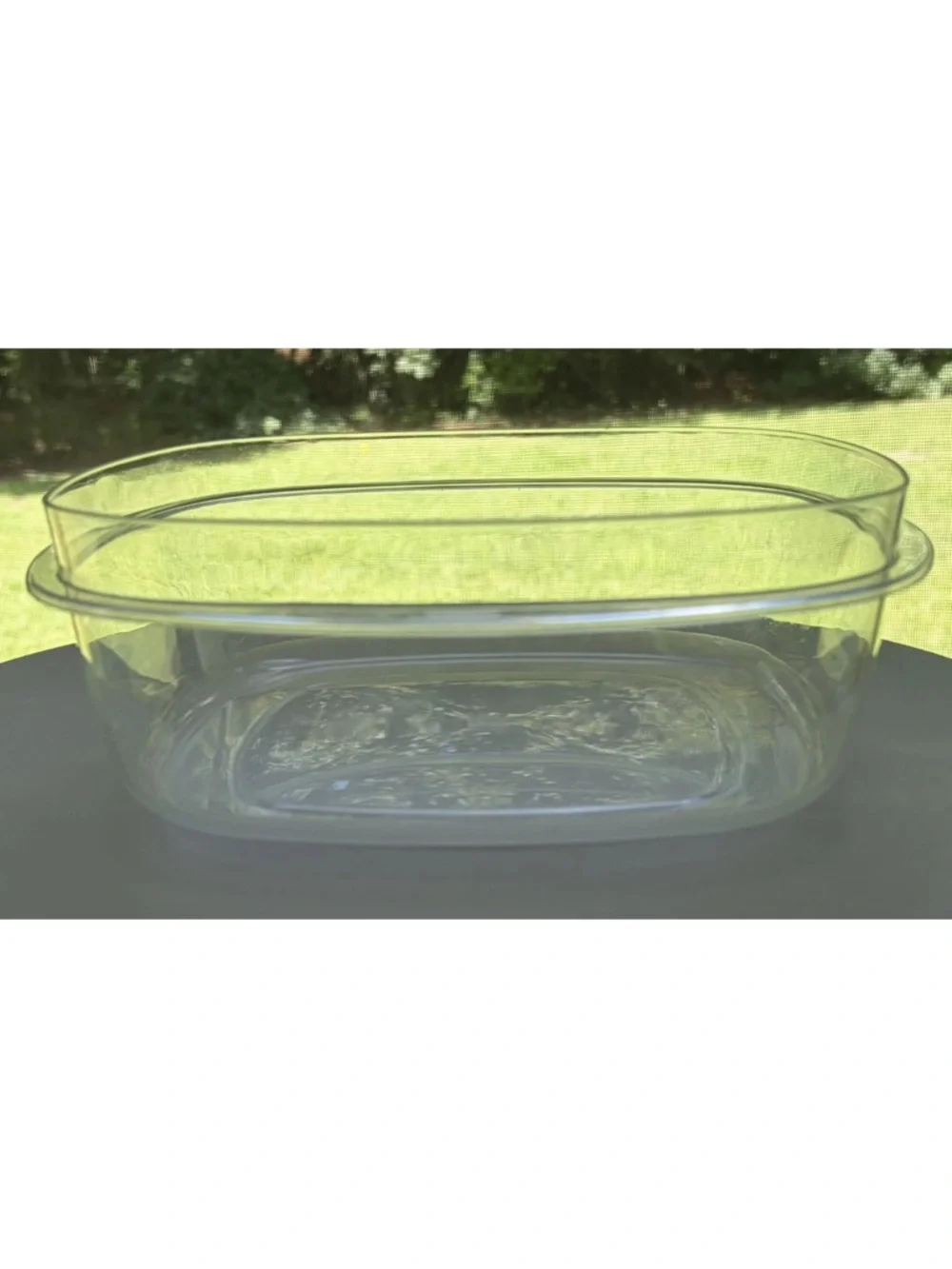 Rubbermaid Clear Premier 9 Cup Storage Container & Black Lid FG 7H78
